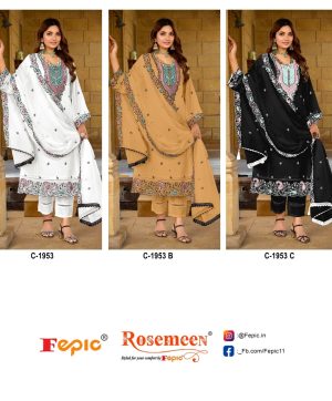 FEPIC C 1953 ROSEMEEN PAKISTANI SUITS WHOLESALE