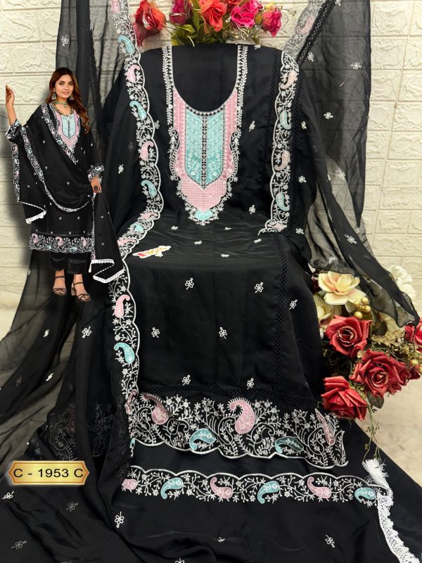 FEPIC C 1953 ROSEMEEN PAKISTANI SUITS WHOLESALE