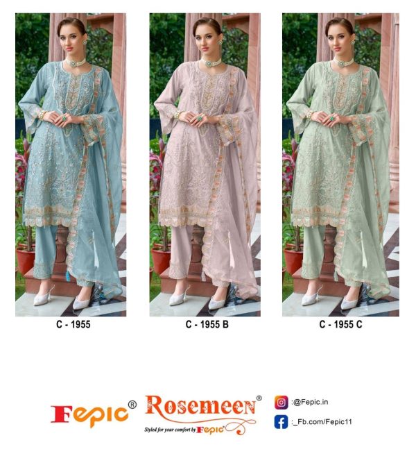 FEPIC C 1955 ROSEMEEN PAKISTANI SUITS WHOLESALE