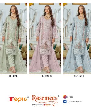 FEPIC C 1958 ROSEMEEN PAKISTANI SUITS