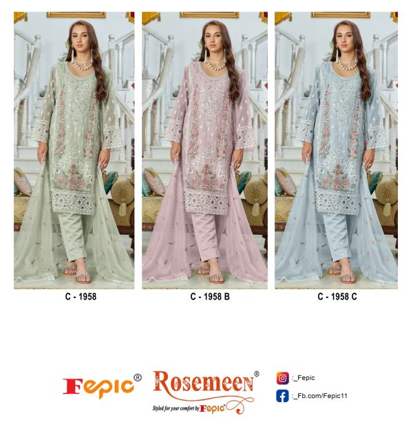 FEPIC C 1958 ROSEMEEN PAKISTANI SUITS