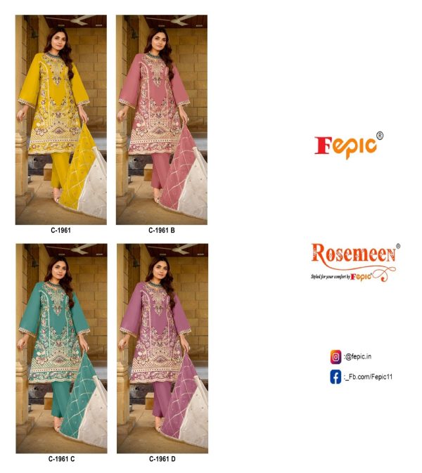 FEPIC C 1961 ROSEMEEN SALWAR SUITS WHOLESALE