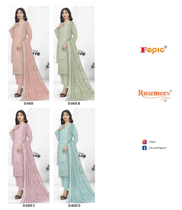 FEPIC D 5435 ROSEMEEN SALWAR SUITS WHOLESALE