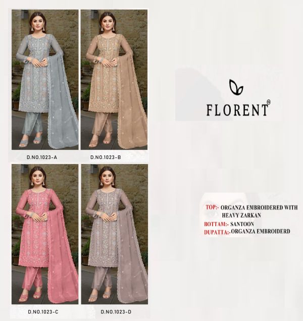 FLORENT 1023 A B C D PAKISTANI SALWAR SUITS