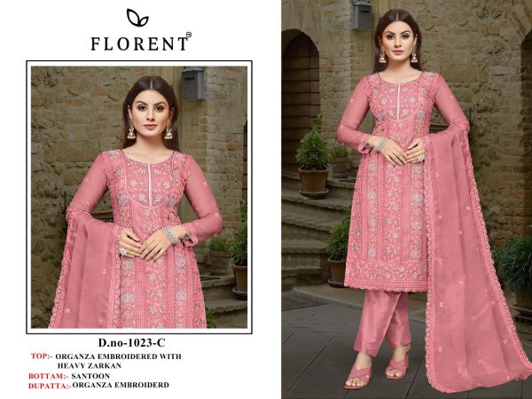 FLORENT 1023 A B C D PAKISTANI SALWAR SUITS