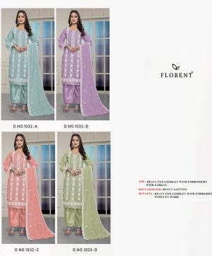 FLORENT 1032 A B C D PAKISTANI SUITS WHOLESALE