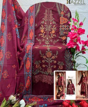 HAZZEL 0155 PAKISTANI RAYON SALWAR SUITS