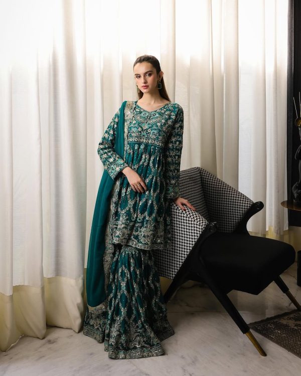 HK 1689 DESIGNER SHARARA SUITS WHOLESALE