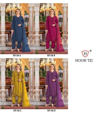 HOOR TEX HF 116 A B C D READYMADE SALWAR SUITS