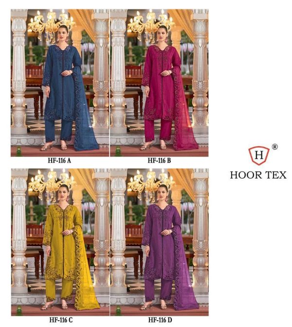 HOOR TEX HF 116 A B C D READYMADE SALWAR SUITS