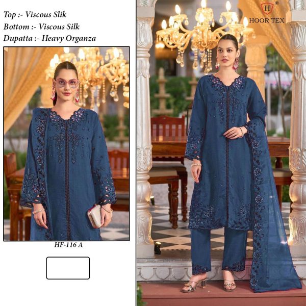 HOOR TEX HF 116 A B C D READYMADE SALWAR SUITS