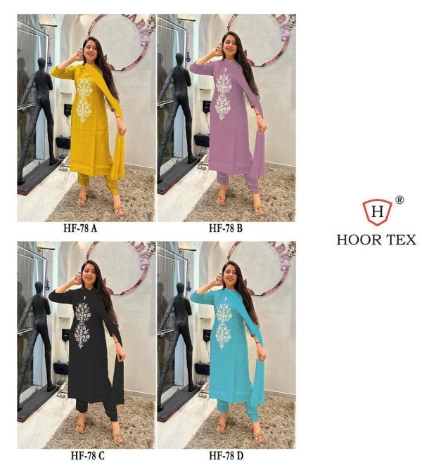 HOOR TEX HF 78 A B C D READYMADE SALWAR SUITS