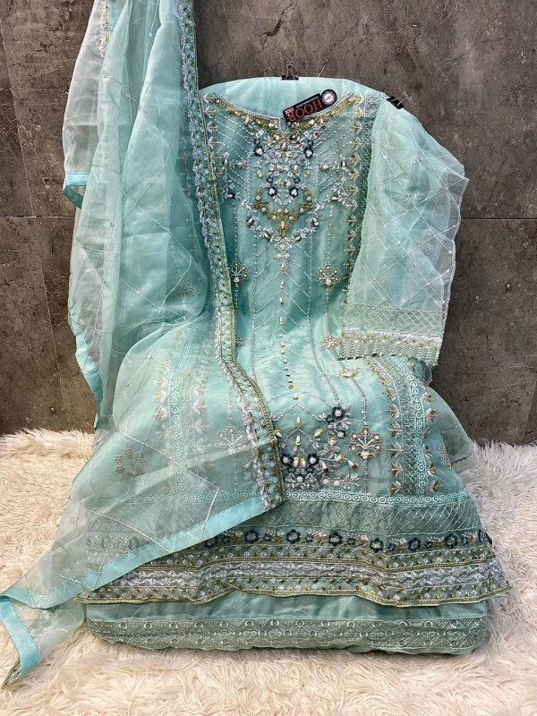 HOOR TEX OR 62 A B C D ORGANZA PAKISTANI SUITS