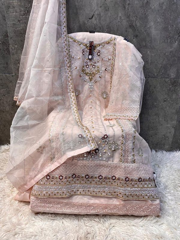 HOOR TEX OR 62 A B C D ORGANZA PAKISTANI SUITS