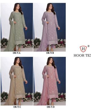 HOOR TEX OR 71 A B  C D PAKISTANI SALWAR SUITS