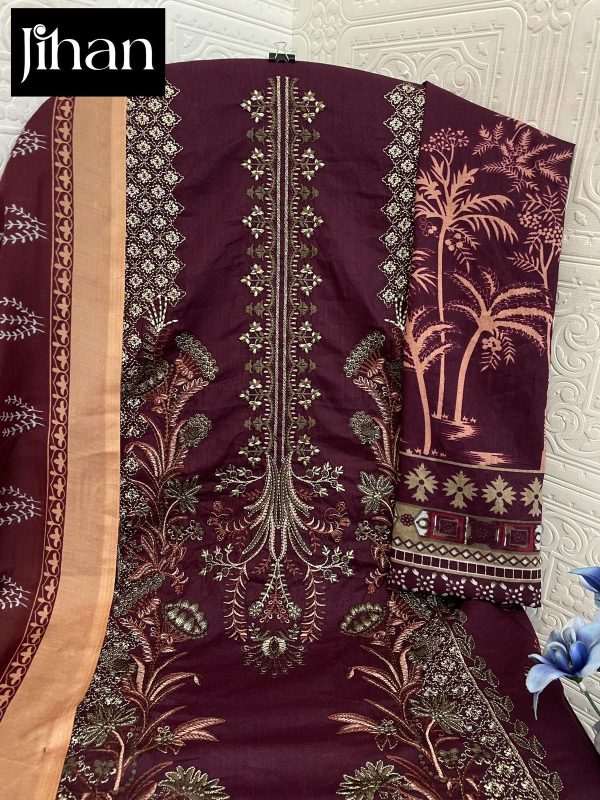 JIHAN 3374 F PAKISTANI COTTON SALWAR SUITS