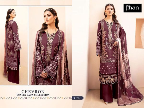 JIHAN 3374 F PAKISTANI COTTON SALWAR SUITS