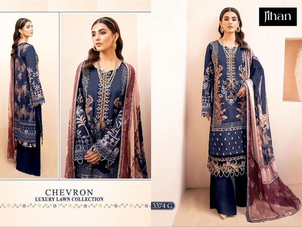 JIHAN 3374 G PAKISTANI COTTON SALWAR SUITS