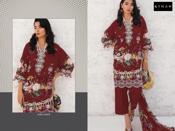 KYNAH 2193 B PAKISTANI COTTON SALWAR SUITS