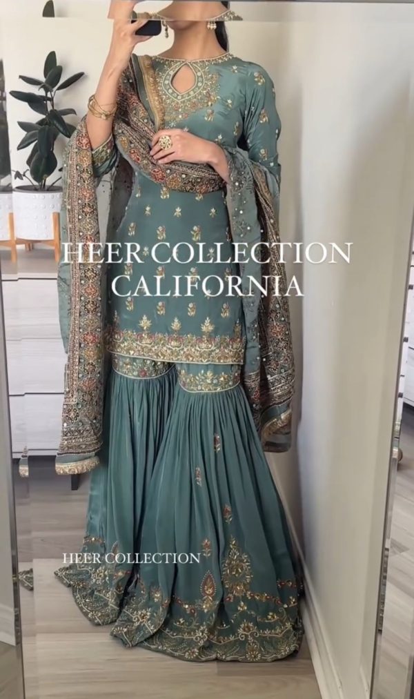 LC 1347 DESIGNER CHINON SHARARA SUITS