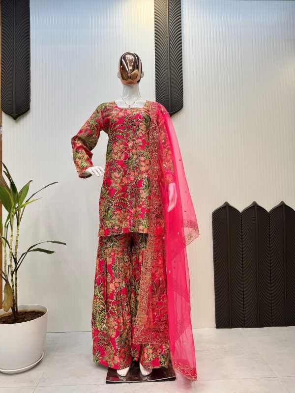 LG 1915 DESIGNER SHARARA SUITS WHOLESALE