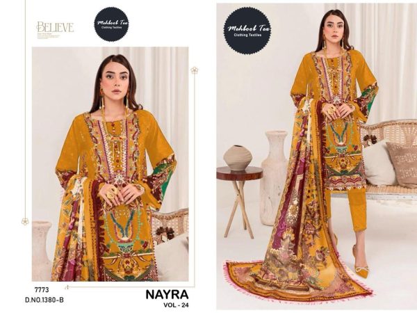 MEHBOOB TEX 1380 B NAYRA VOL 24 COTTON SUITS