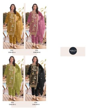 MEHBOOB TEX 1511 A B C D ORGANZA SALWAR SUITS