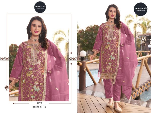 MEHBOOB TEX 1511 A B C D ORGANZA SALWAR SUITS