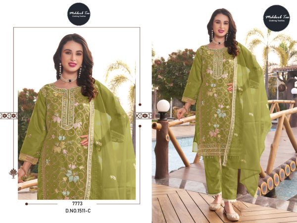 MEHBOOB TEX 1511 A B C D ORGANZA SALWAR SUITS