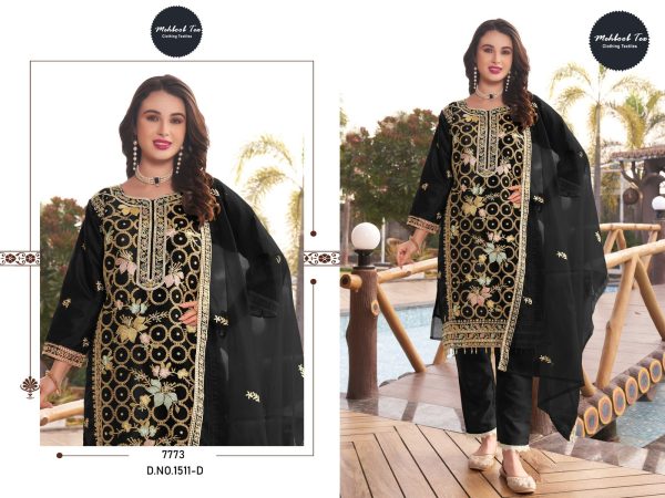 MEHBOOB TEX 1511 A B C D ORGANZA SALWAR SUITS