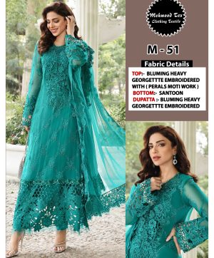 MEHMOOD TEX M 51 PAKISTANI SALWAR SUITS