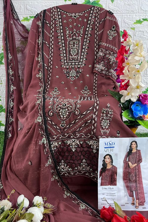 MSD FASHION 110 A B C D AZURE VOL 2 SALWAR SUITS