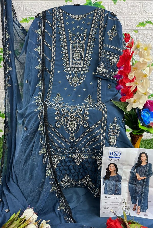 MSD FASHION 110 A B C D AZURE VOL 2 SALWAR SUITS