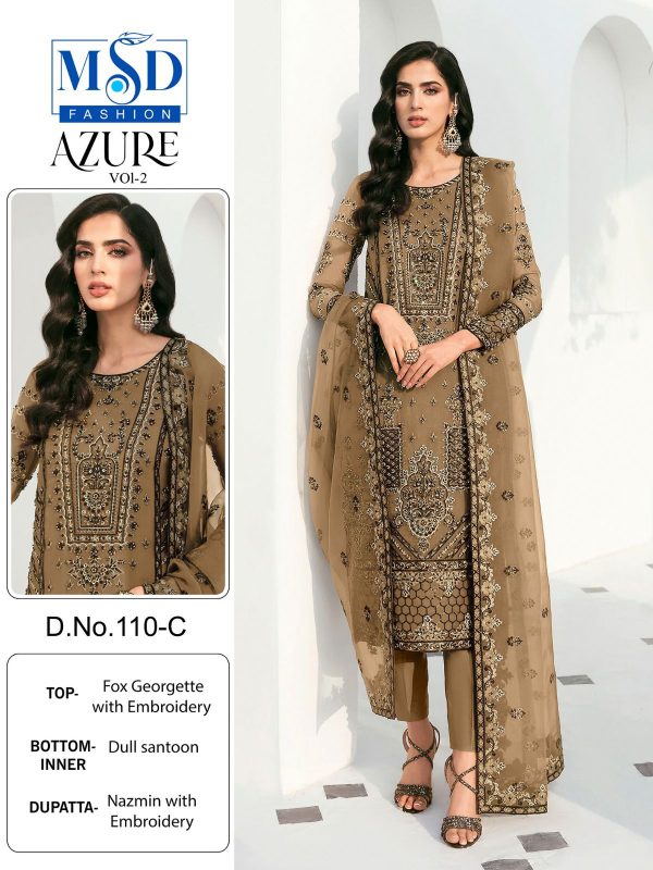 MSD FASHION 110 A B C D AZURE VOL 2 SALWAR SUITS