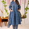 MURTI TRENDS SKY BLUE COTTON KURTI WHOLESALE