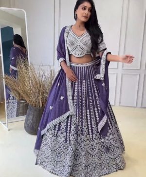 QRC 330 DESIGNER GEORGETTE LEHENGA WOLESALE