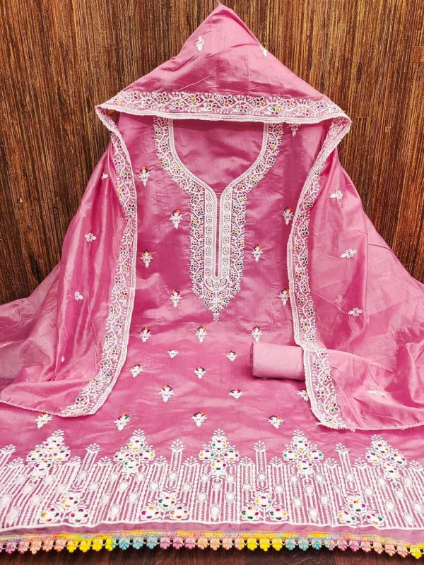 RN SILK MILL CHANDERI SUITS MATERIALS ONLINE