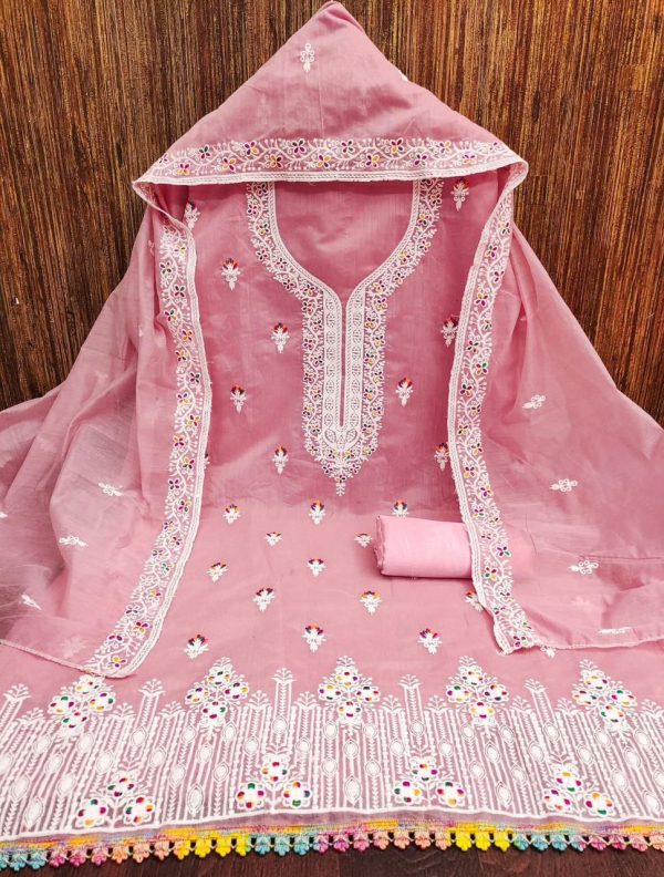 RN SILK MILL CHANDERI SUITS MATERIALS ONLINE