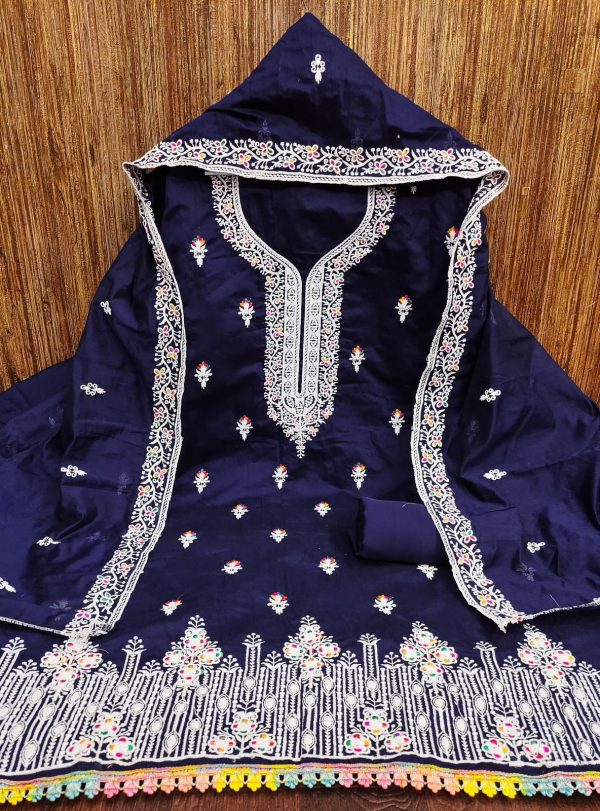 RN SILK MILL CHANDERI SUITS MATERIALS ONLINE