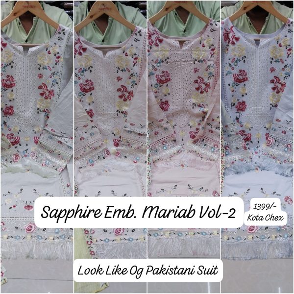 SAPPHIRE PATCHWORK & EMBROIDERED SUITS