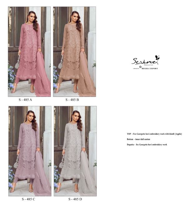 SERINE S 485 A B C D PAKISTANI SALWAR SUITS