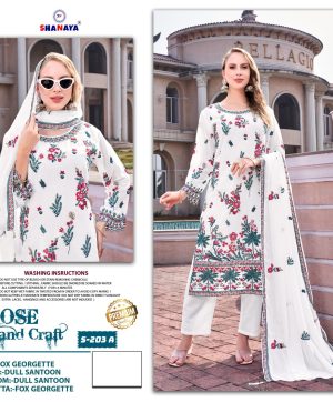 SHANAYA FASHION S 203 A ROSE PAKISTANI SUITS