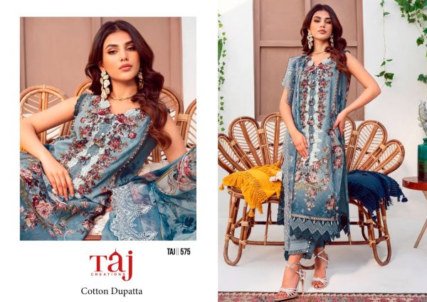 TAJ CREATIONS 575 COTTON SALWAR SUITS WHOLESALE