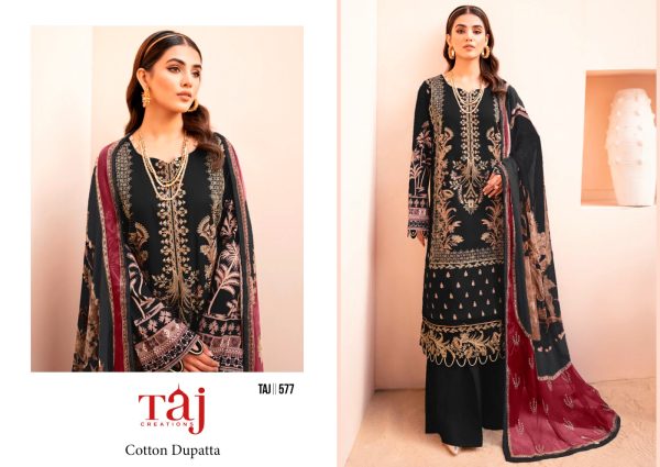 TAJ CREATIONS 577 PAKISTANI COTTON SUITS