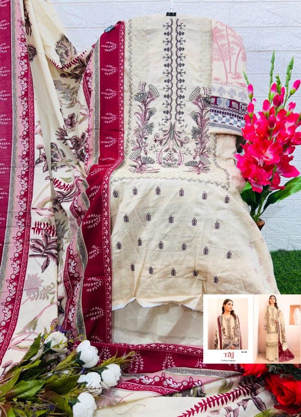 TAJ CREATIONS 579 PAKISTANI COTTON SUITS