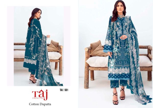 TAJ CREATIONS 581 PAKISTANI COTTON SUITS