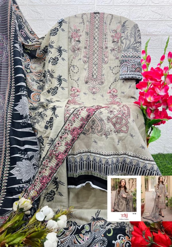 TAJ CREATIONS 582 COTTON PAKISTANI SUITS