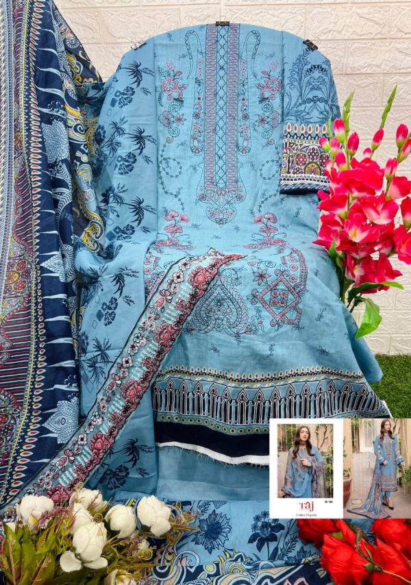 TAJ CREATIONS 583 COTTON PAKISTANI SUITS