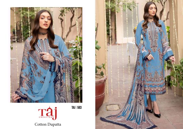 TAJ CREATIONS 583 COTTON PAKISTANI SUITS