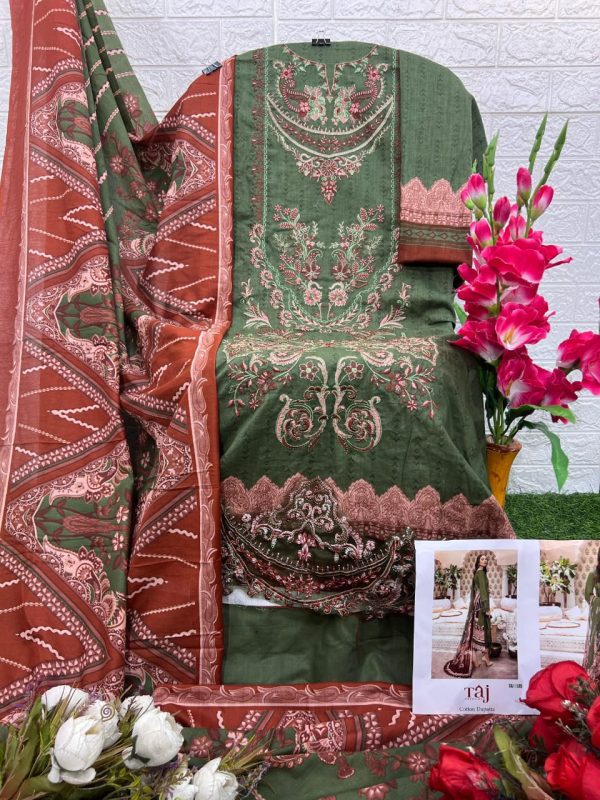 TAJ CREATIONS 585 PAKISTANI COTTON SUITS